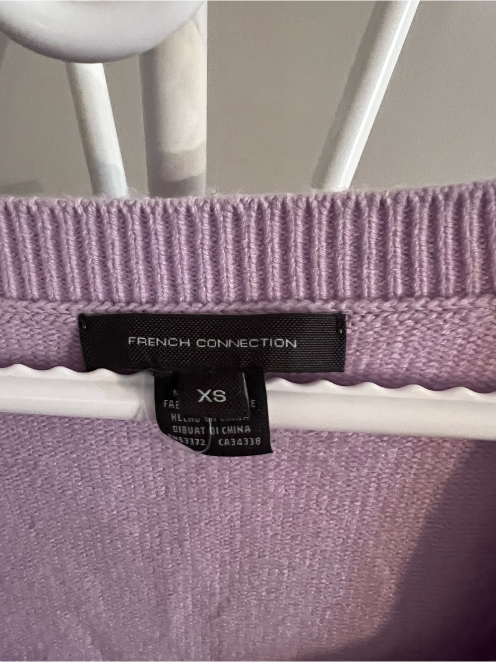 French Connection Lavender Square-Neck Button Cardigan - Picture 2 of 5